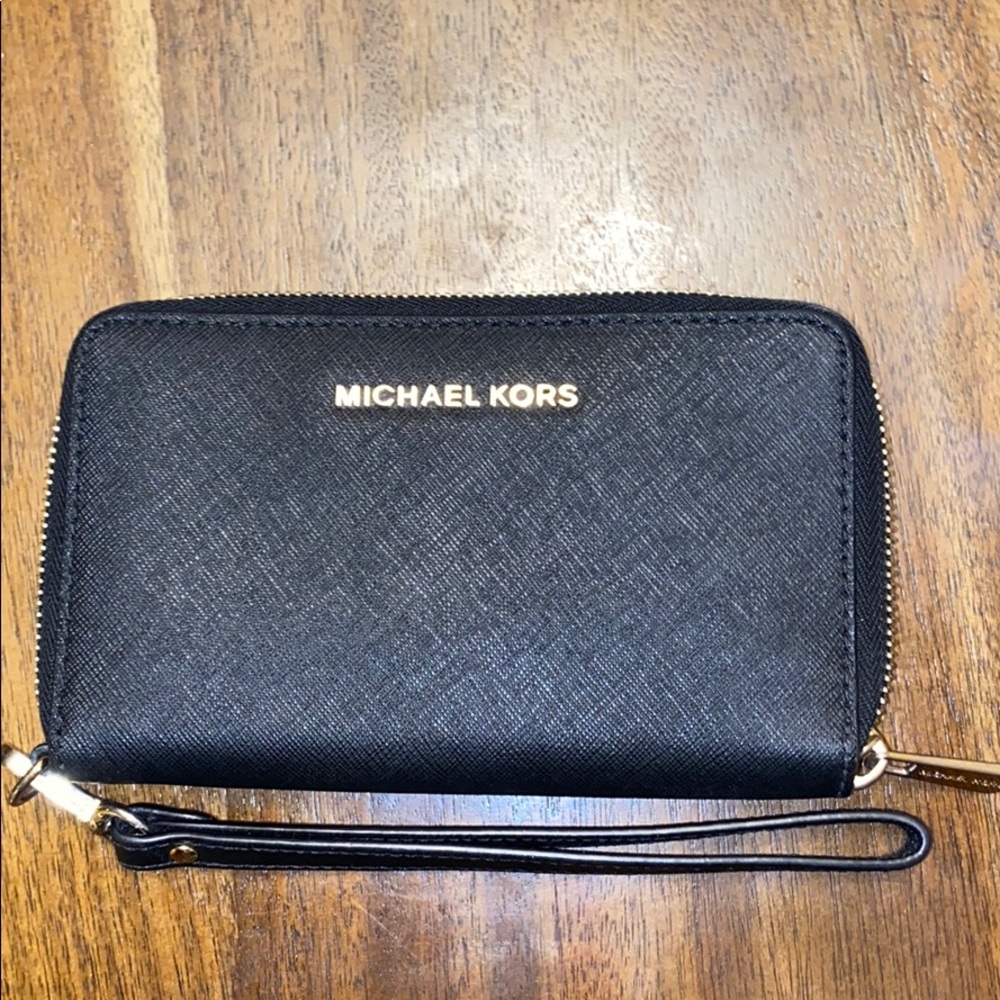 Michael Kors Black Wristlet Wallet